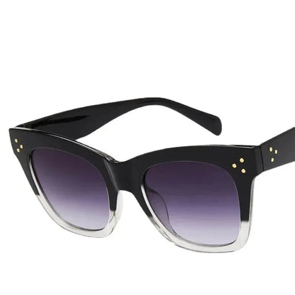 Luxury Rectangle Sunglasses Women Brand Designer PC Frame Gradient Lens Classic Rivet Shades Female Male Fashion Eyewear UV400