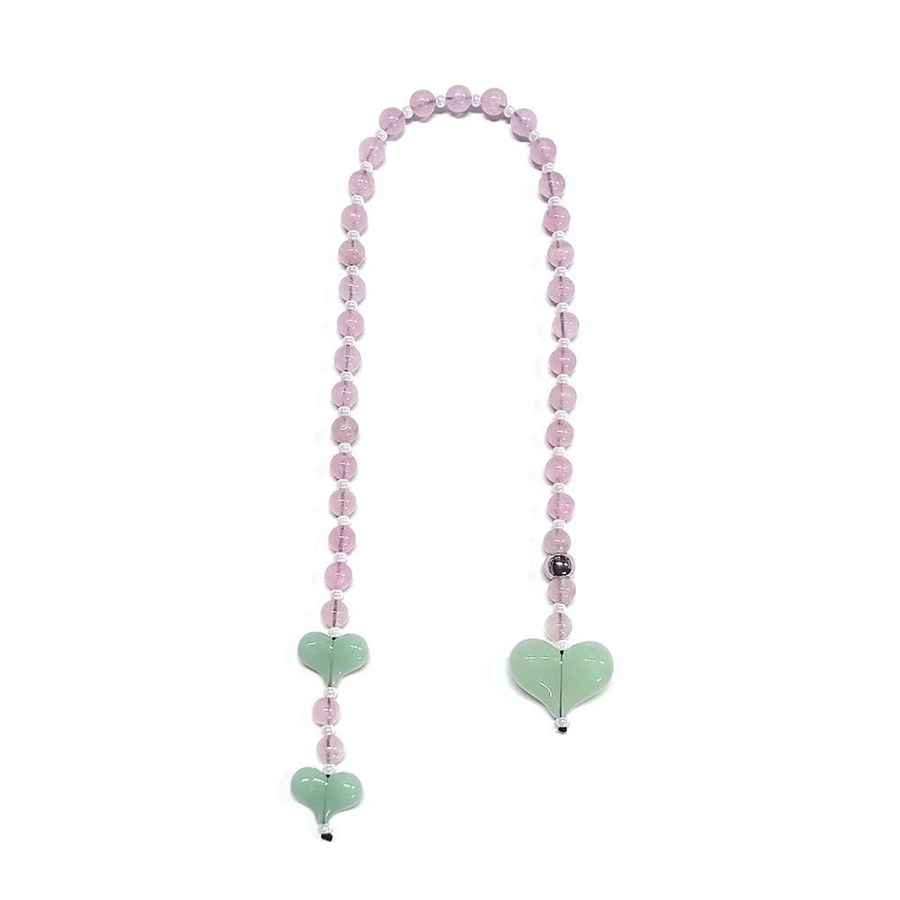 HERLOOK Y2K Bohemian Bag Charm for Women Red Heart Colorful Beads Chakra Energy Healing Pendant Fashion Jewelry Gift...