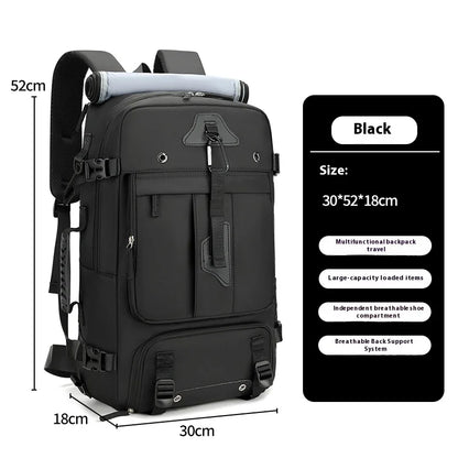 Large capacity men's backpack with high-end feel, travel backpack, sports outdoor luggage bag, mountain climbing bag, waterproof