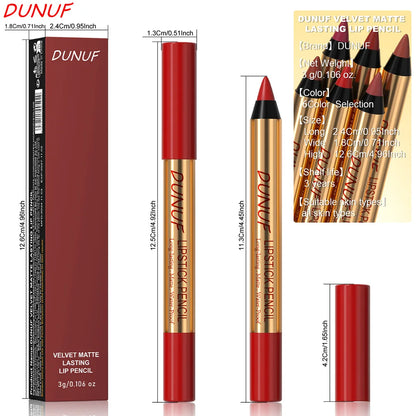 Waterproof Matte Lipliner Pencil Dark Red Contour Tint Lipstick Long Lasting Non-stick Cup Lip Liner Sexy Lips Makeup...