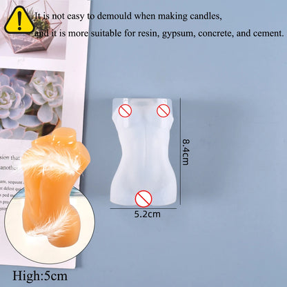 3D Body Silicone Candle Mold DIY Creative Men Women Human Plaster Epoxy Resin Aromath Soap Molds Art Craft Home Decoration