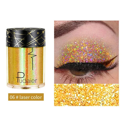 36 Colors Monochrome Eyeshadow Glitter Sequins High Gloss Face Body Glitter Pearlescent Easy-to-color Eye Shadow...