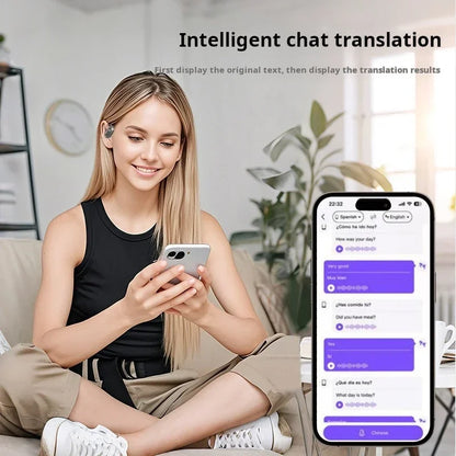 Origin Bluetooth Wireless Earphones AI Real Time Translation Earbuds for Xiaomi OWS Ear Hook Headset HD Call Music Headphone - Kimlud