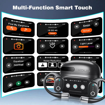 KOUO 800Pro Translation Earphones 164 Languages Real Time Video Conference Translator Wireless Bluetooth Earbuds Lifetime Free