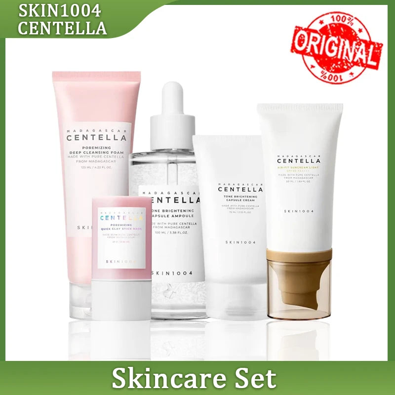 Skin1004 Centella Asiatica Toner Cleanser Facial Serum Cleansing Oil & Moisturizer Skincare Set Original Products |...