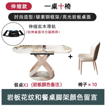 Nordic Extension Dining Table Oval Living Organiser Chair Dining Table Modern 6 Seater Muebles Para El Hogar Kitchen...