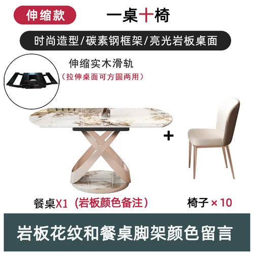 Nordic Extension Dining Table Oval Living Organiser Chair Dining Table Modern 6 Seater Muebles Para El Hogar Kitchen...