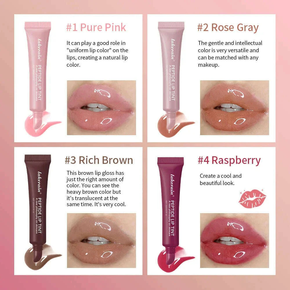 10ml Mirror Lip Glaze Moisturizes Jelly Lip Enrichment Oil Lasting Water Light Glass Lip Oil Remove Line Lip Protection Serum