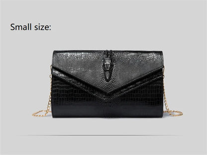 Alligator Pattern Women Cow Leather Clutch Bag Patchwork Crocodile Ladies Cowhide Shoulder or Crossbody Bags | Kimlud...