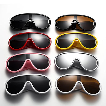 Exaggerate Vintage Round Sunglasses Women Men Circular Sun Glasses Big Eyewear Sunglasses for Male Female Special Shaped - Kimlud