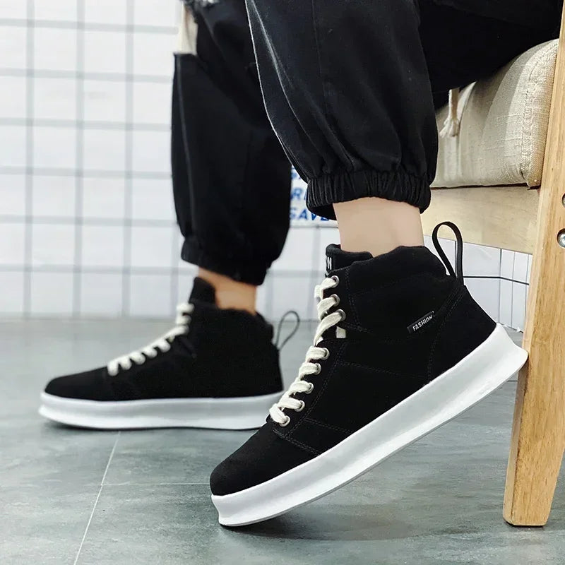 Sneakers men Flat Platform Shoes  Fashion Breathable Thick bottom Running Casual High Top Shoes Ladies