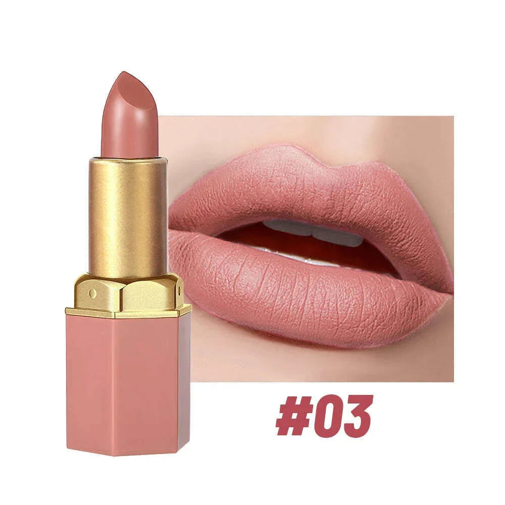 SAM SUGAR 6-Color Matte Lipstick ,  Non-Stick Cup Long-Lasting Velvet Finish, Smooth Matte Lip Color Waterproof Smudge-proof