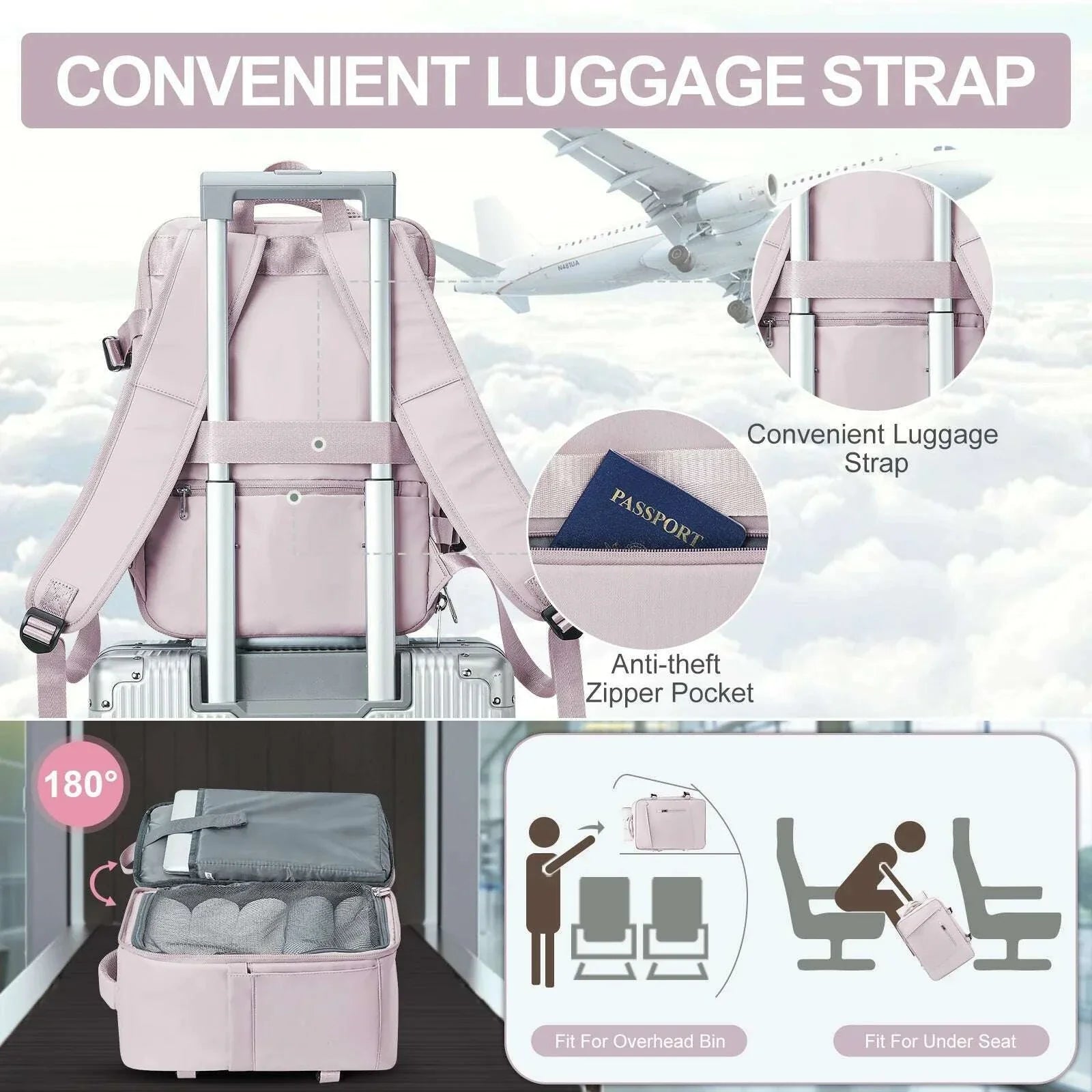 Women's Backpack Travel Suitcase Cabin Bag Aircraft Ryanair 40x20x25 Airplane Travel Bag Men Laotop Backpack Wizzair Carry On