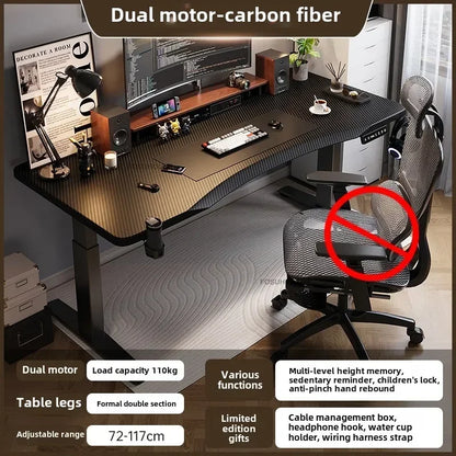 Nordic Office Computer Desks Gaming Table Smart Office Furniture Solid Wood Electric Lift Standing Table Luxury Home Study Table - Kimlud