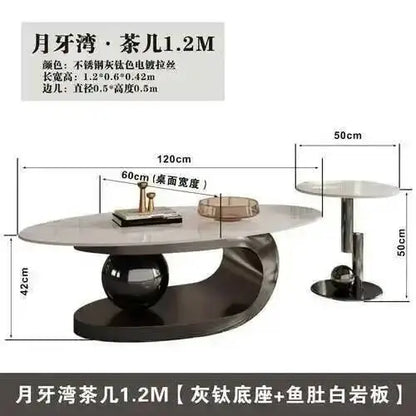 Nordic Living Room Coffee Tables Modern Design Decor Oval Coffee Tables Minimalist Mesa De Centro De Sala Home Furniture - Kimlud