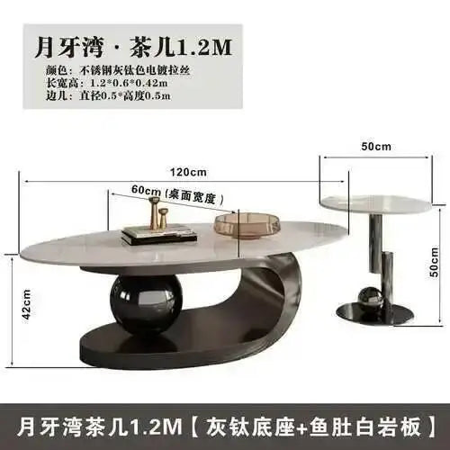 Nordic Living Room Coffee Tables Modern Design Decor Oval Coffee Tables Minimalist Mesa De Centro De Sala Home Furniture - Kimlud