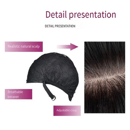 Short straight synthetic wig Ginger Brown Bob wig with straight bangs Ladies Cosplay daily natural high temperature silk wig