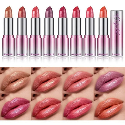 14 Colors Metallic Sparkle Lipstick Polarizing Glitter Shiny Lip Gloss Waterproof Long Lasting Gold Pearl Shine Sexy...