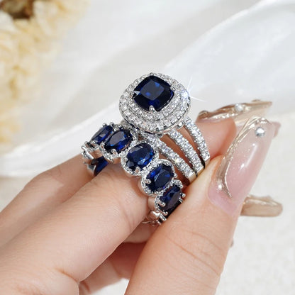 Europe and The United States Fashion Shining Double Layer Ring Ladies Luxury Exquisite Wedding Banquet Jewelry Gifts |...