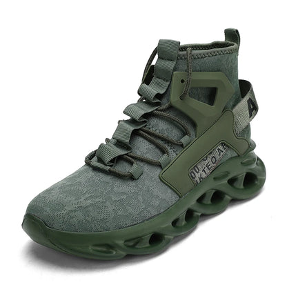 Mens Running Shoes New High Top Plus Size Breathe Mesh Sneakers Cushioning Soft Sole Trendy Casual Tennis Shoes for Men