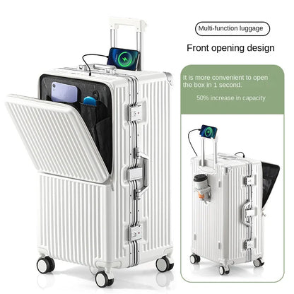 Front Opening Suitcase Aluminium Frame Large Capacity Carrier 28-inch Oversized Luggage 20 inch Trip Cabin Travel Case 2025 New
