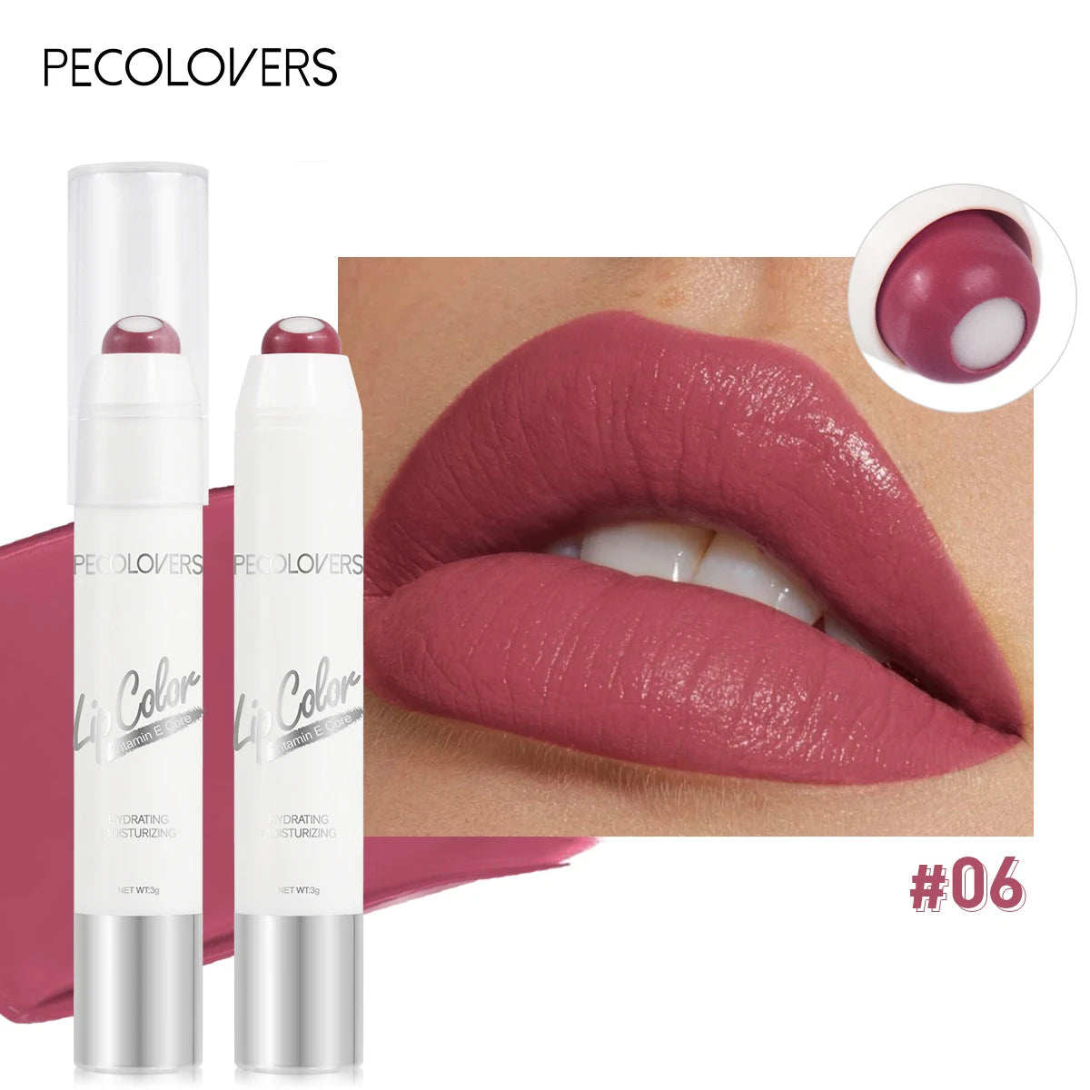 Moisturizing Gloss Lipstick Pen - Long-lasting Waterproof Color Rendering Lip Gloss, Rotating Lipstick Pen