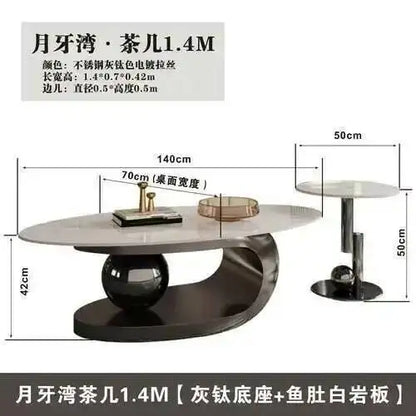 Nordic Living Room Coffee Tables Modern Design Decor Oval Coffee Tables Minimalist Mesa De Centro De Sala Home Furniture - Kimlud