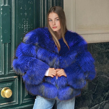 Natural Racoon Fur Coats Round Collar Genuine Fur Coat Cropped Raccoon Fur Coat Winter Women Best Selling Real Fur Coat
