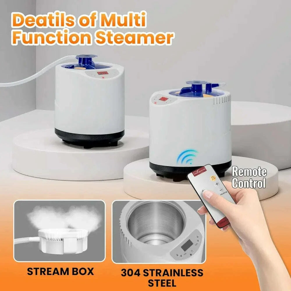 2 Person Portable Steam Sauna for Home, 1 or 2 Person Full Body Sauna Tent with 2 Foldable Chairs,9 Levels of Sauna Box with Rem
