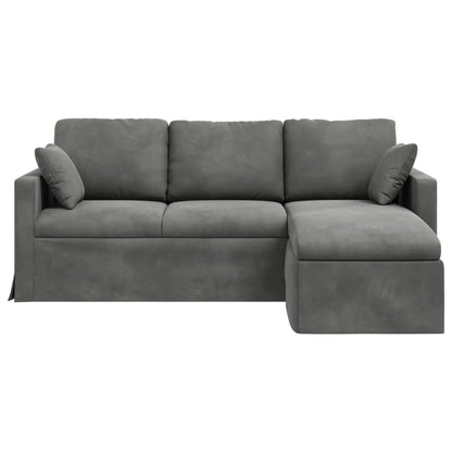 Dark Grey Velvet 198 X 134 X 80 cm Sofa for Living Room 198 X 134 X 80 cm Velvet | Kimlud Luxury Sofa