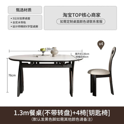 Nordic Center Dining Table Mobile Marble Extendable Luxury Dining Table Reception Round Mesas De Comedor Living Room Furniture