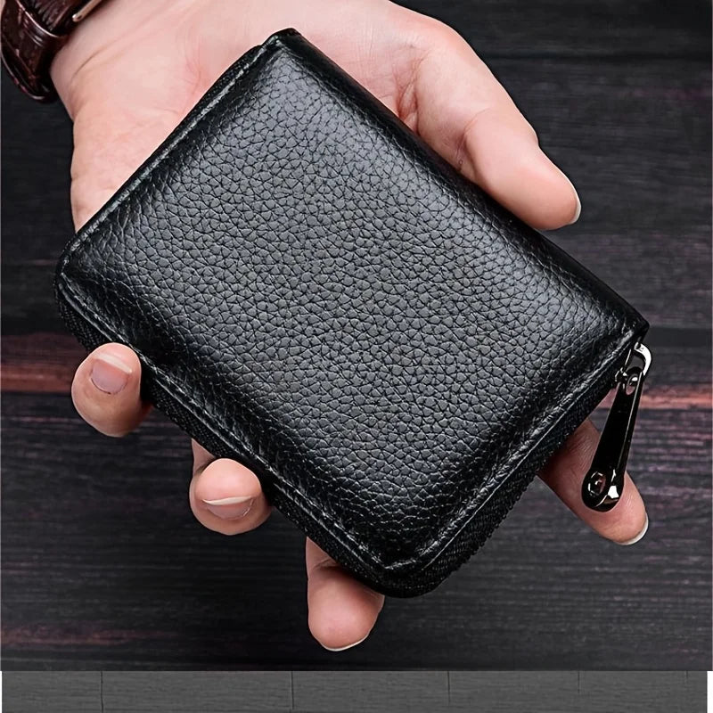 1Pc Leather Card Case with Zippered Coin Compartment Long Lasting and Durable  Portable Perfect for Daily Commuting