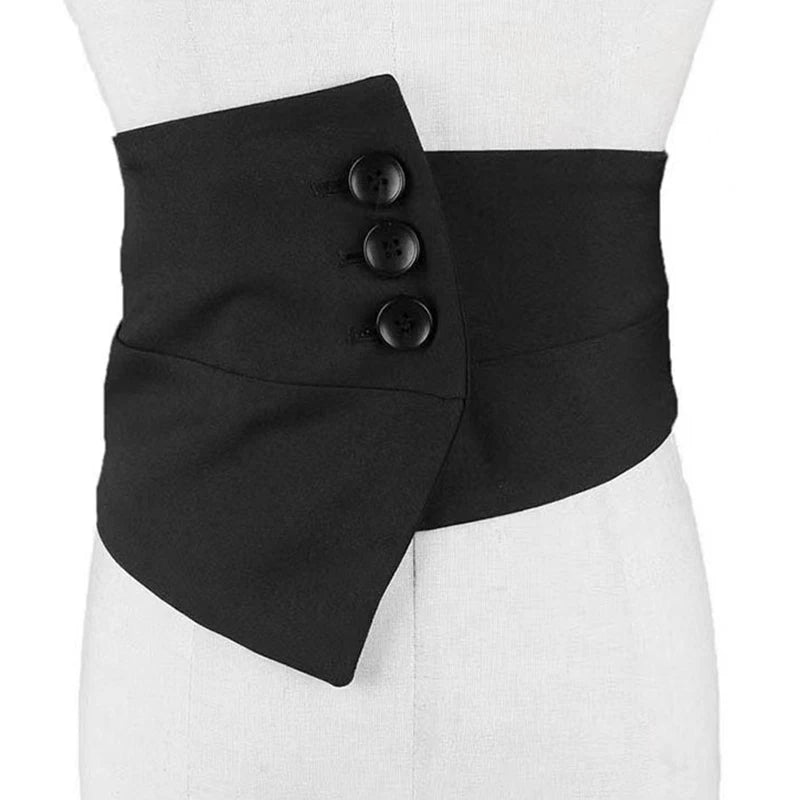 Irregular waistband for women with ultra wide decoration, simple and 100% matching skirt, shirt design, and a small number of el