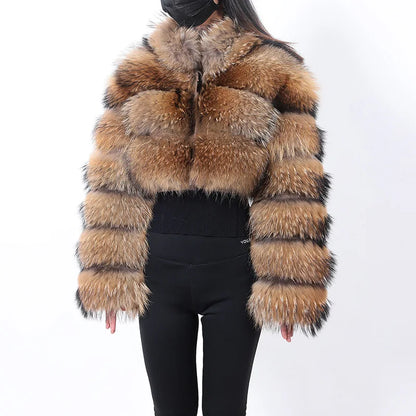MAOMAOKONG 2025 Trend New Real Fur Coat Natural Fox Fur Women's Winter Coats Short Jackets Female Clothing Vests Fashion