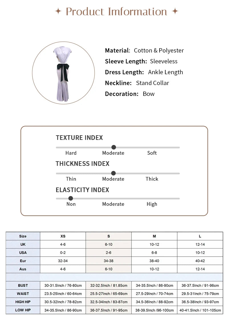 Elegant Purple Low-Waisted Mermaid-Style Long Dress with Black Bow Sexy Patchwork Sleeveless Backless Award Ceremonie...