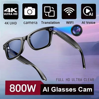 New 800W Camera AI Glasses Men Color-Changing Smart Translation Glasses Photo Video Recording Waterproof Call Smart...