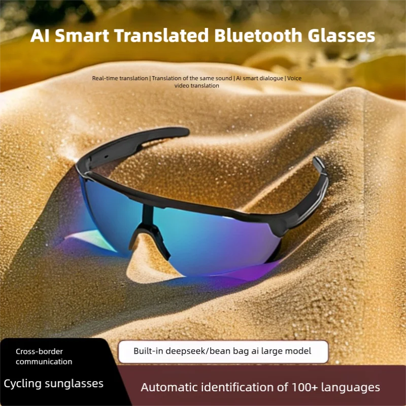 AI glasses Intelligent Simultaneous Interpretation Real-Time Translation for Listen Speak Music Earphone Sun Cycling Glass