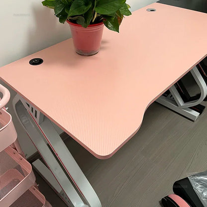 Minimalist Carbon Fiber Computer Desks for Bedroom Single Desktop Gaming Desk Nordic Office Furniture Home Study Reading Desk H - Kimlud