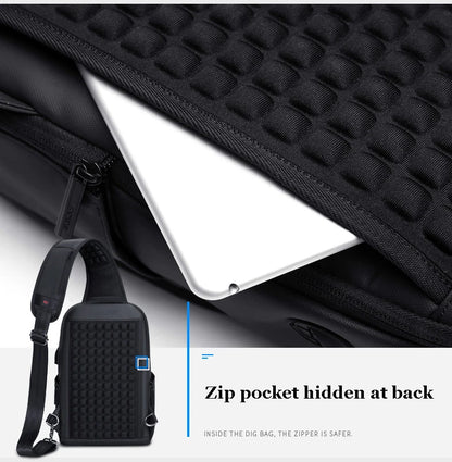 Designer Crossbody Bags for Fashion Shoulder Bags USB Charging Messenger Sling Bag Chest Bag Oxford Single Shoulder Strap Pack