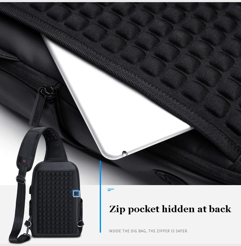 Designer Crossbody Bags for Fashion Shoulder Bags USB Charging Messenger Sling Bag Chest Bag Oxford Single Shoulder Strap Pack