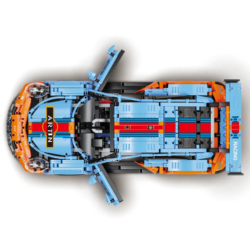 MOC RSR Classic Super Racing Cars City Super Sports Car Bricks Vehicle Sets Technical Toys for Kids Children Birthday Gifts
