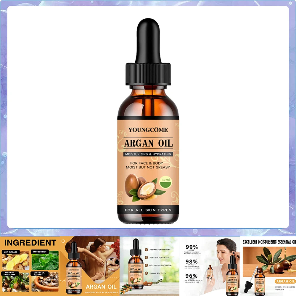 Moroccan Argan Oil Hair Serum Lightweight Hair Oil Mist For Split Ends, Frizzy Hair And Flyaways, Hair Oil Repair- Gloss Shine - Kimlud