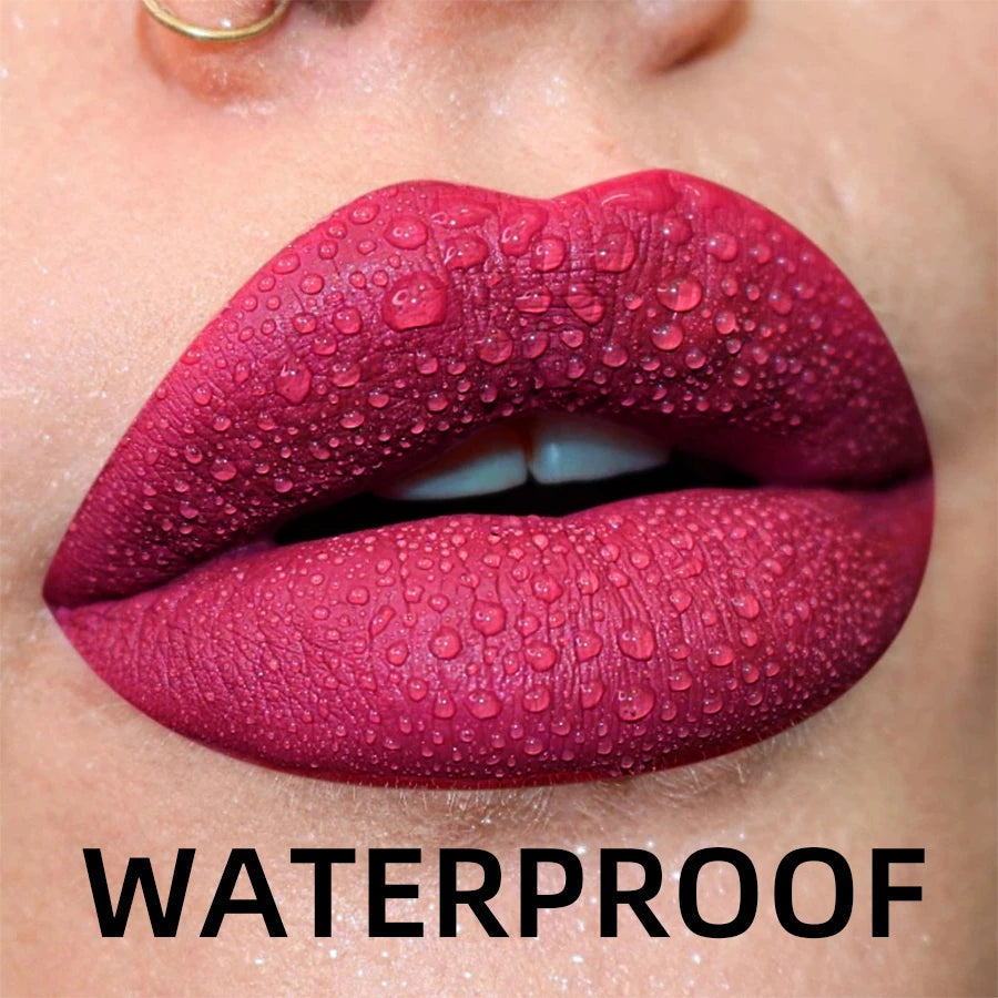 19 Colors Matte Velvet Lip Gloss Waterproof Liquid Lipstick Nude Black Lips Tint Makeup Lip Glaze Cosmetics Red Lip...