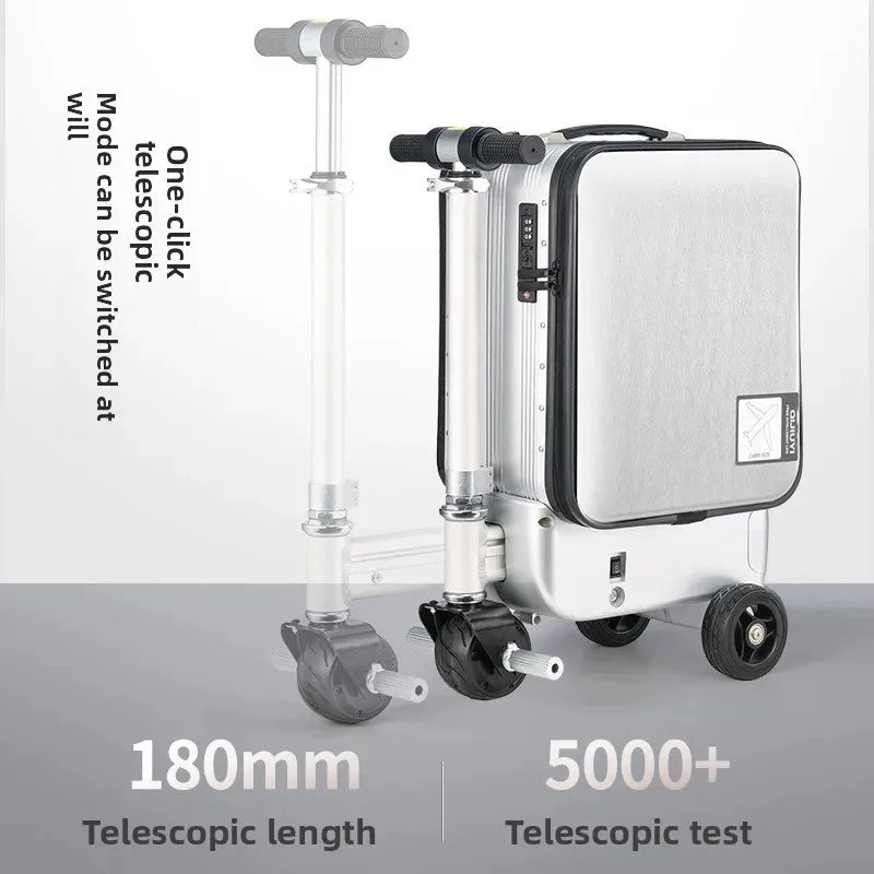 Electric Suitcase Scooter Can Ride 20 Inches Front Open Cover Boarding Password Suitcase Multi-function Pull | Kimlud...