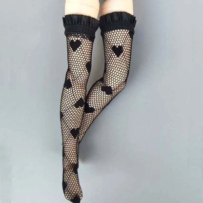 For Blythe Doll Socks Black White Pink Candy color Socks for Ob24 Ob22 Azone Doll Long Stockings - Kimlud
