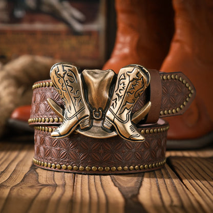 A casual and retro belt, a waist accessory for Western-style clothing, metal buckle, PU belt, suitable for both men and...
