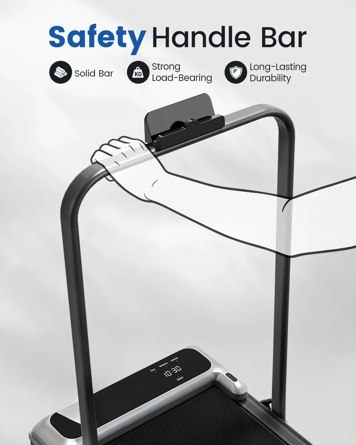 Walking Pad Treadmill with Handle Bar and Adjustable Incline, Compact Portable Treadmills for Home Office, 2.5HP, Customized - Kimlud
