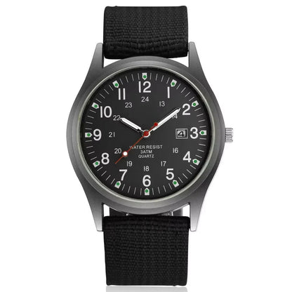 Mens Watches Luminous Hands Clock Luxury Military Sports Date Quartz Wristwatch Men Casual Nylon Watch Relogio Masculino