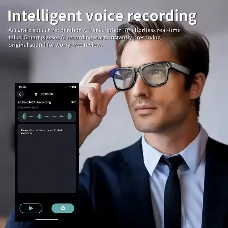 2026 New Upgrade smart glasees With Camera Video Recording AI Photo Recognition Bluetooth Call Translation Voice...