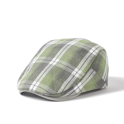 Retro Y2k Plaid Dot Beret Colorful Checkered Pattern Newsboy Cap Visor Fashion Forward Cap Orward Hat